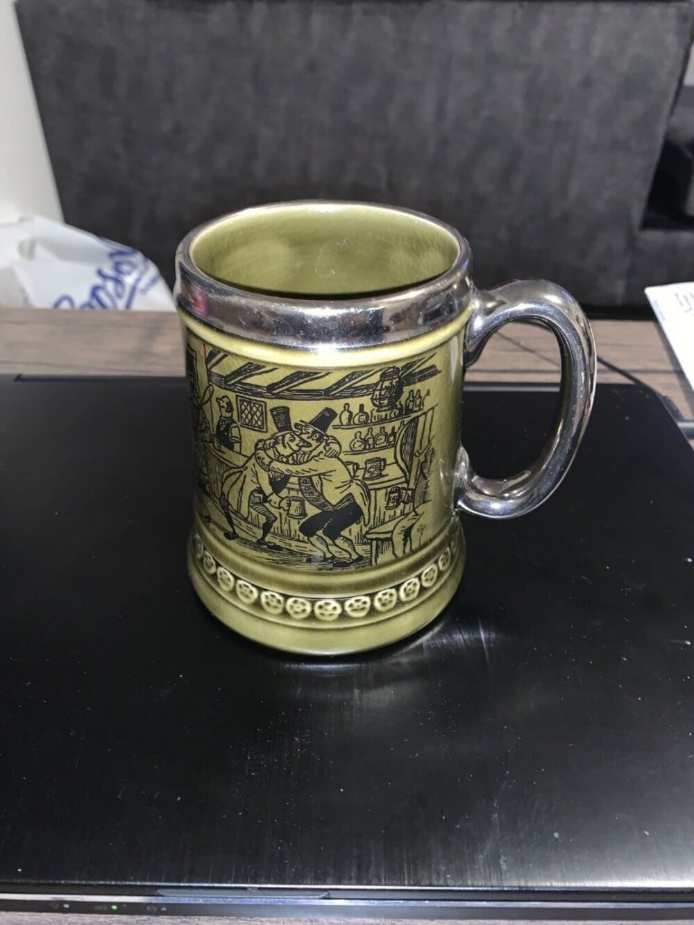Vintage Princess House Lord Nelson Green Tavern Beer Stein Mug England